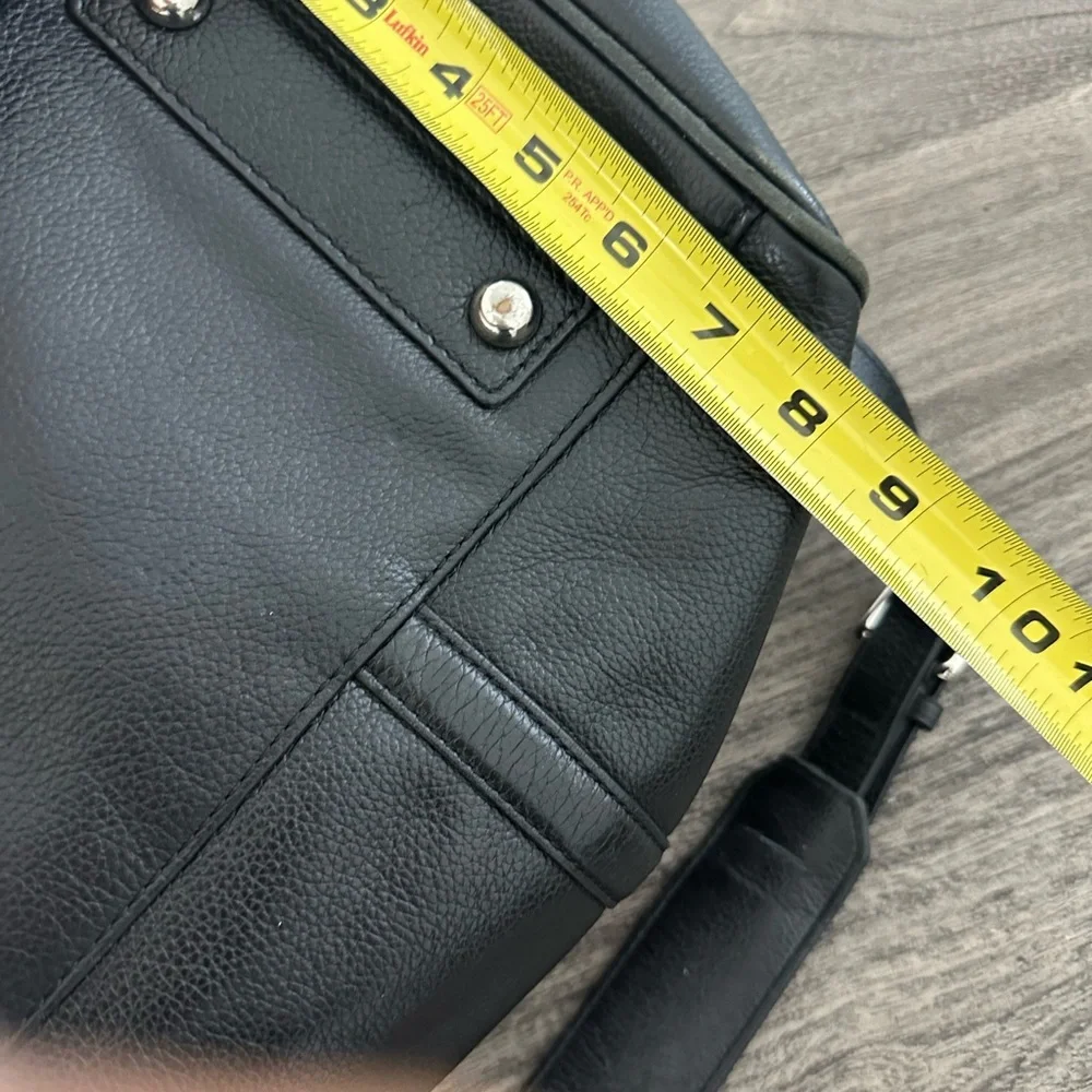 Charles Jourdan Black‎ Leather Duffel Bag